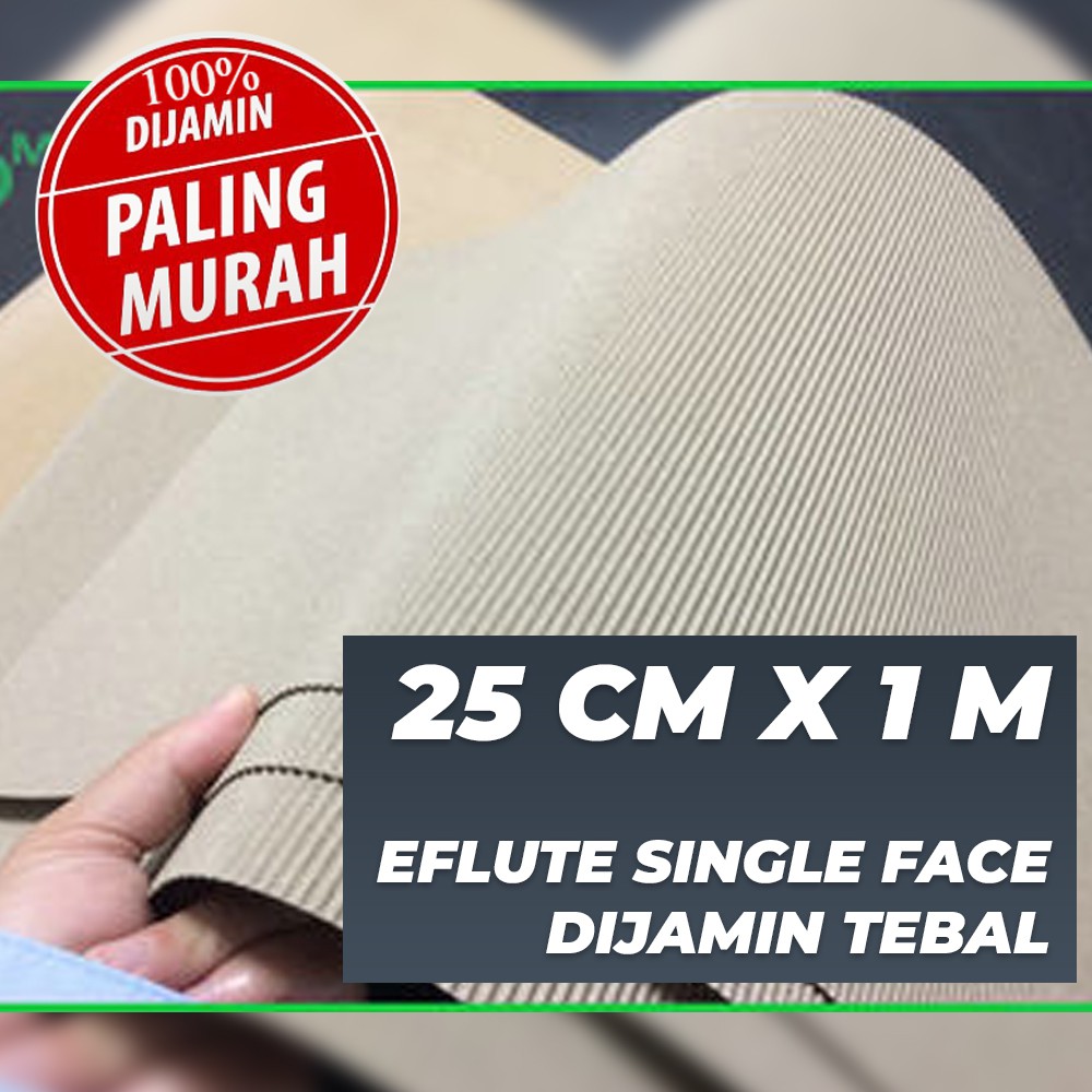 

Kertas Eflute Single Face Corrugated Paper 25cm x 1m