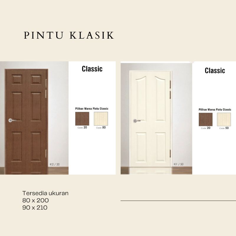 Pintu WPC S-plus / Pintu ABS S-plus / Pintu motif klasik / pintu s-plus