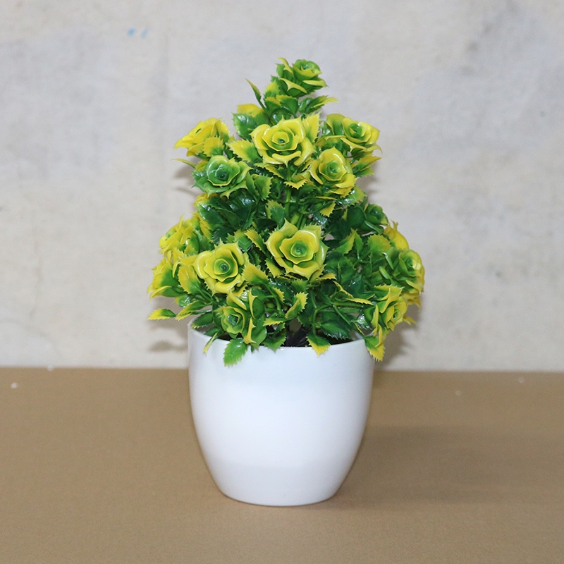 Retaily PT43 Pot Tanaman Hias Bunga Hias Plastik Ornamen Pot Bongsai Artificial Flower Decoration