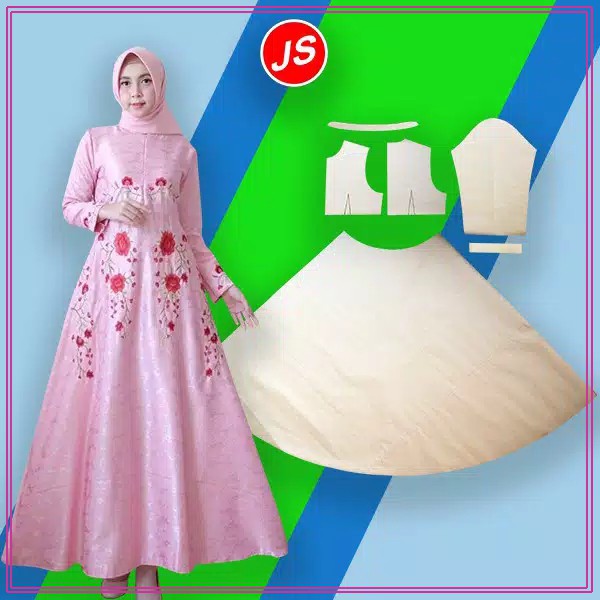 Pola Instan Gamis Busui Friendly 1/2 Lingkaran Shopee