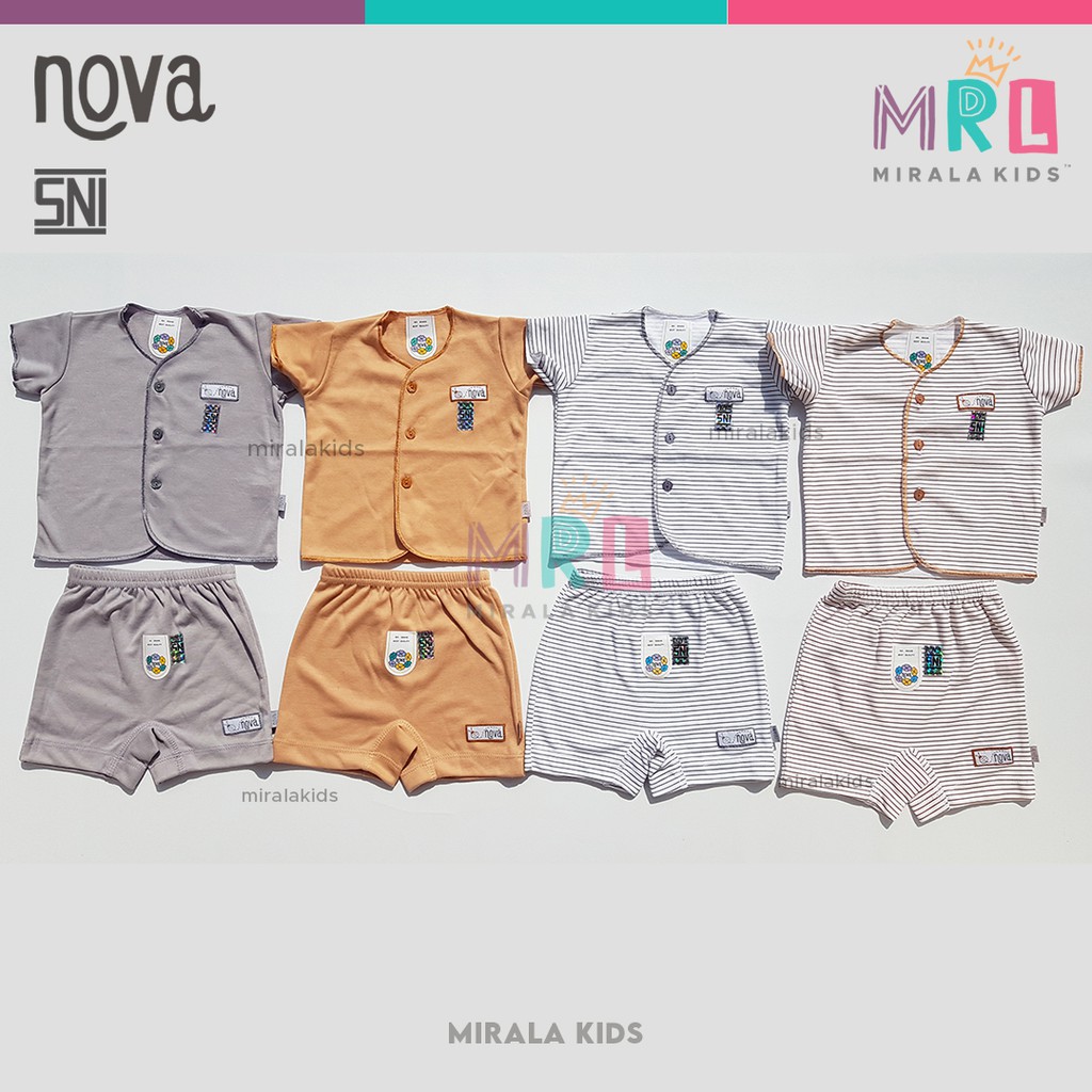 Nova Setelan Baju Pendek dan Celana Pendek  - Nova Baju Bayi Newborn