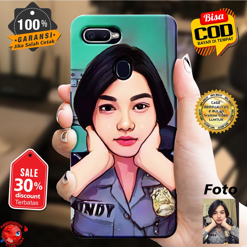 Case Custom Oppo F9 Kualitas High Grade Foto Vektor / Luxury Glass Case Oppo F9 / Softcase Oppo F9 B