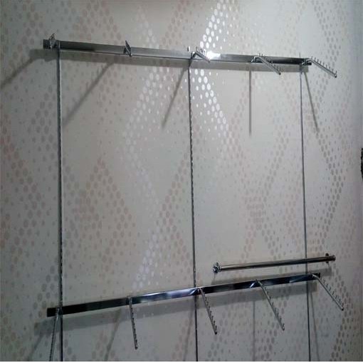 Display Baju Ala Distro,  2 meter Display dengan hanger suling