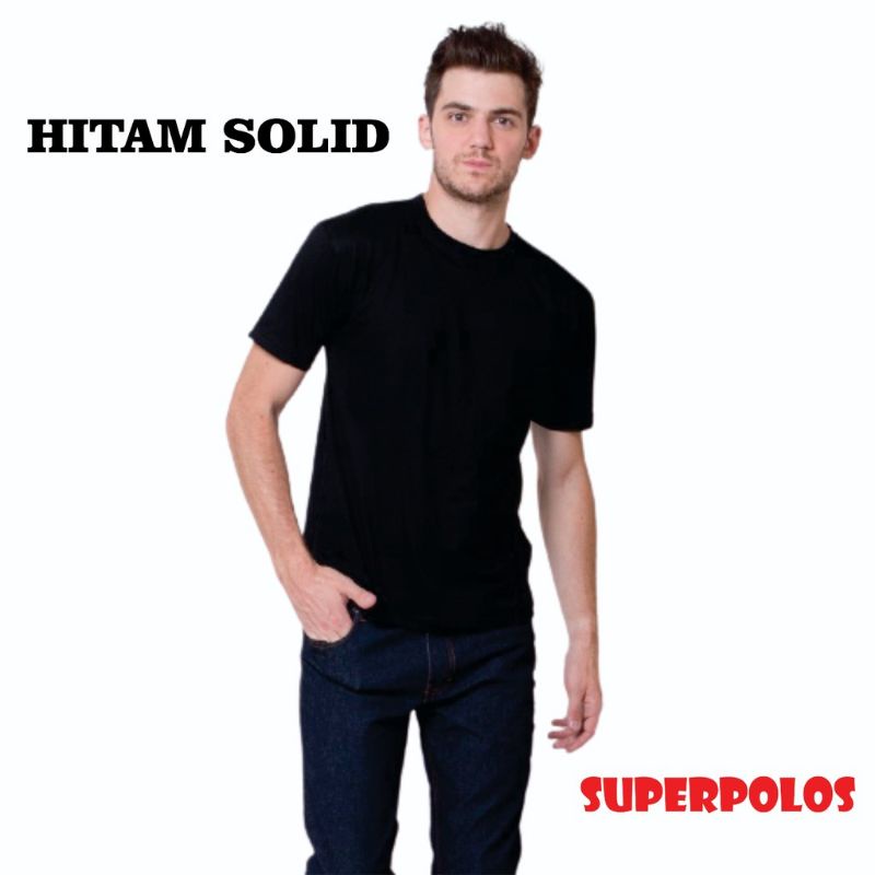 Kaos Polos Hitam Premium Cotton Combed Bahan Dingin