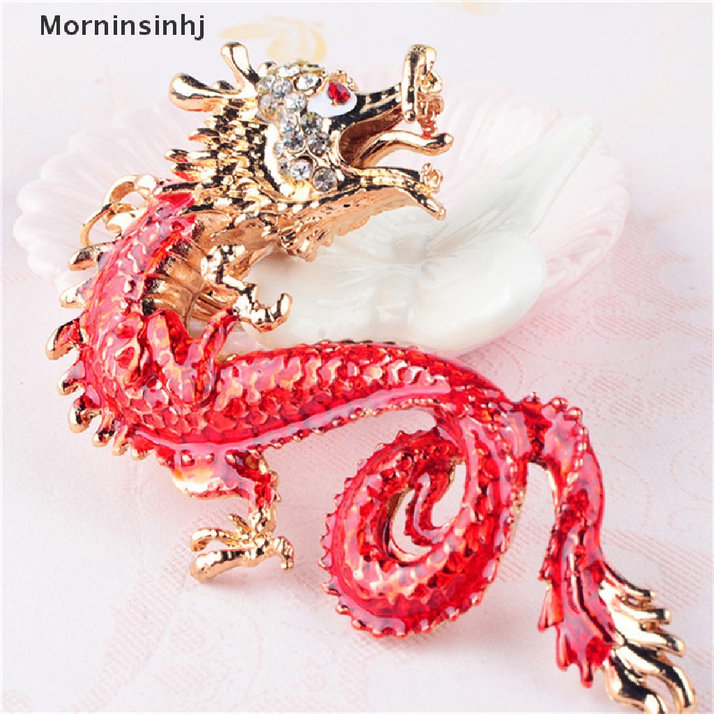 Mornin 1Pc Dragon Key Rings Chains Holder Simulasi Mutiara Kristal Hewan Keychains id