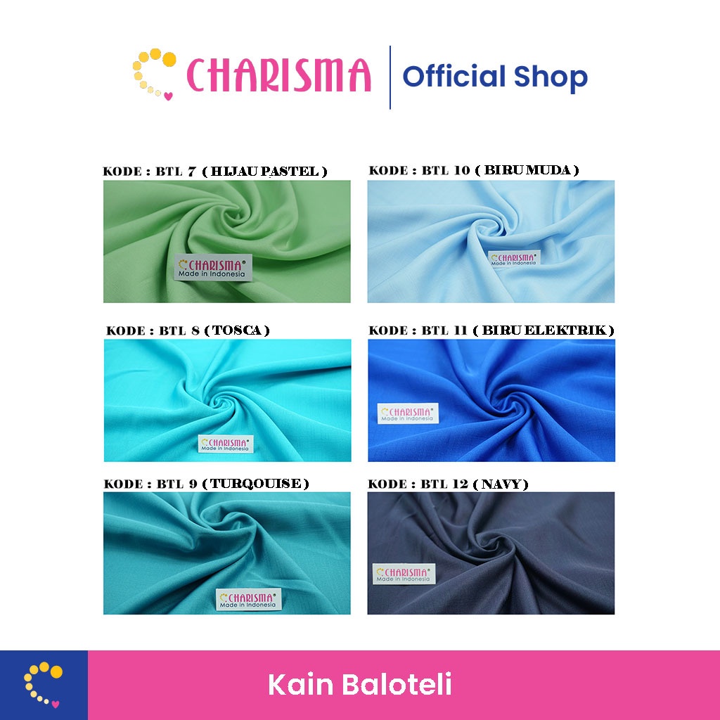 Charisma Bahan Kain Baloteli - Bahan Kain Jilbab, Bahan Kemeja Gamis Per 1/2 Yard (45cm)-3