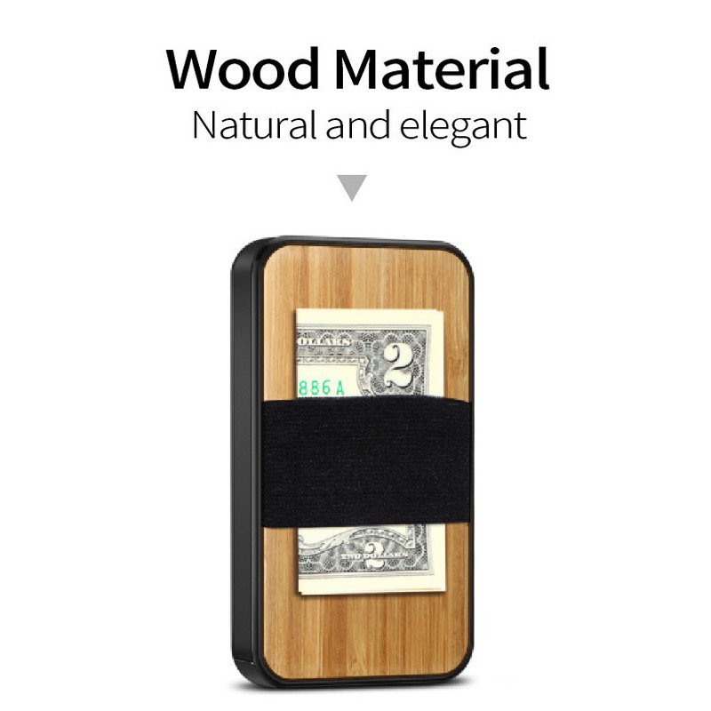 479 Dompet Kartu NEW BRING Wood and PC ID Credit Card Holder Wallet RFID Blocking Case