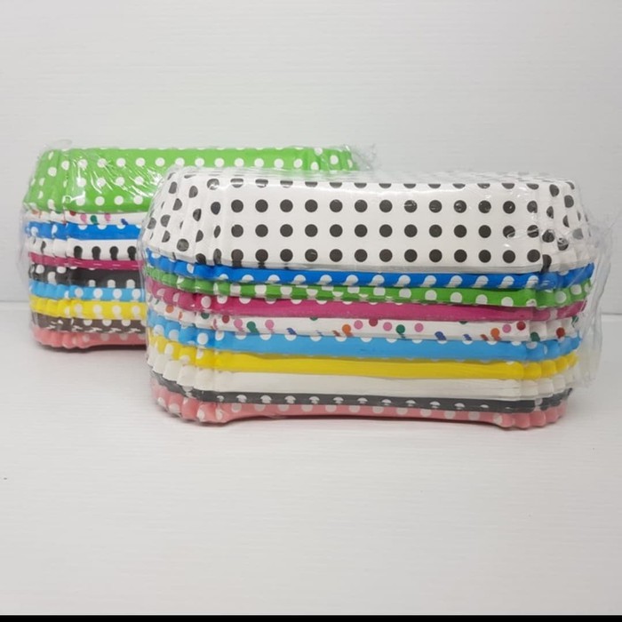

Kertas alas roti oval laminasi poligonal mixed isi 100 pc