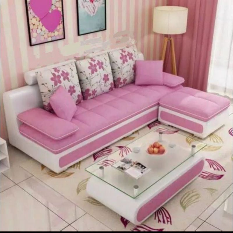 Sofa Minimalis Sofa L Putus Sofa Tamu Pink Sofa Tamu Berkualitas