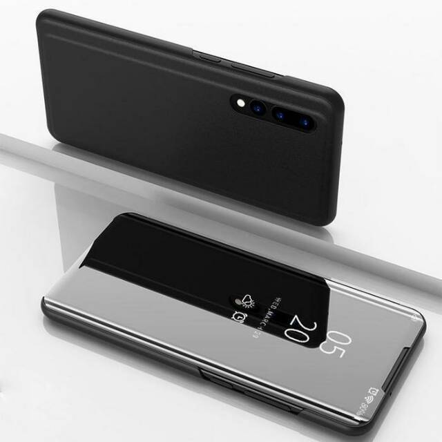 Terbaru!!! Clear view cover casing standing redminote 8 pro