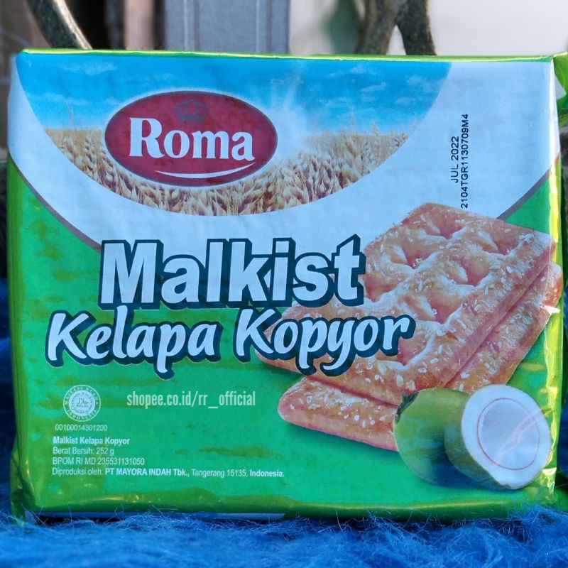 

Biskuit Renyah Crackers Malkist Kelapa Kopyor Gurih Lezat 252gr