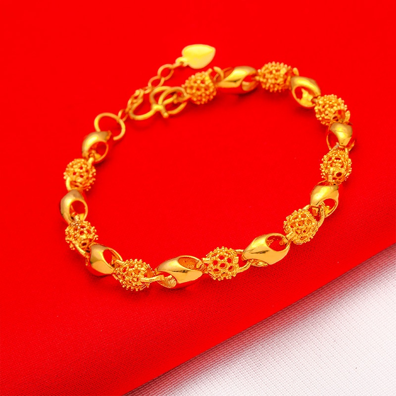 Gelang Lapis Emas 24K Model Hollow Untuk Wanita