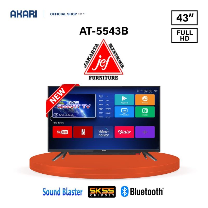 AKARI LED SMART TV ANDROID11 NEW 2022 AT-5543B