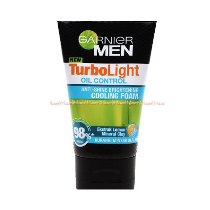 Garnier Men Turbolight 100ml Oir Control Cooling Foam Sabun Muka Pria Garnier