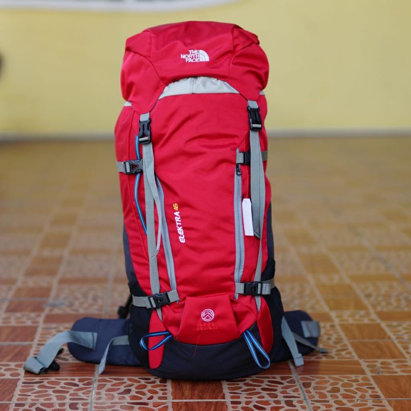 Tas Gunung TNF elextra 45L # Tas Ransel Gunung The North Face 45L # Tas Carrier # Tas outdoor # Tas Hiking Camping Gunung