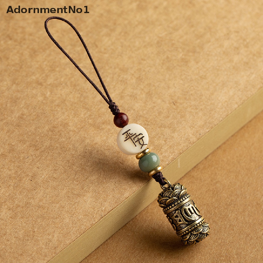 (AdornmentNo1) Gantungan Kunci Mobil / Tasbih Mantra Buddha Handmade DIY Bahan Kuningan