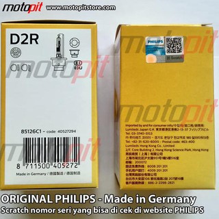 PHILIPS D2R Xenon Standar Original 4200K 85V 35W HID Bulb PHILIPS D2R Xenon Standar Original 4200K 85V 35W HID Bulb