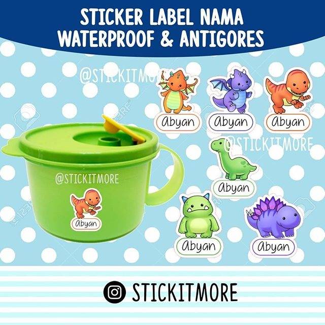 

Sticker Label Nama Waterproof Dino