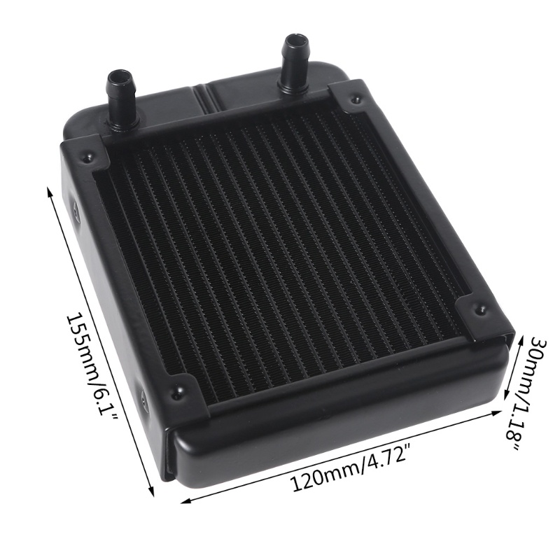 Bt DIY Liquid Cooling System High-Density Fins 18-baris Tabung Radiator Aluminium Untuk Sistem Pendingin Air Komputer 120mm/4.