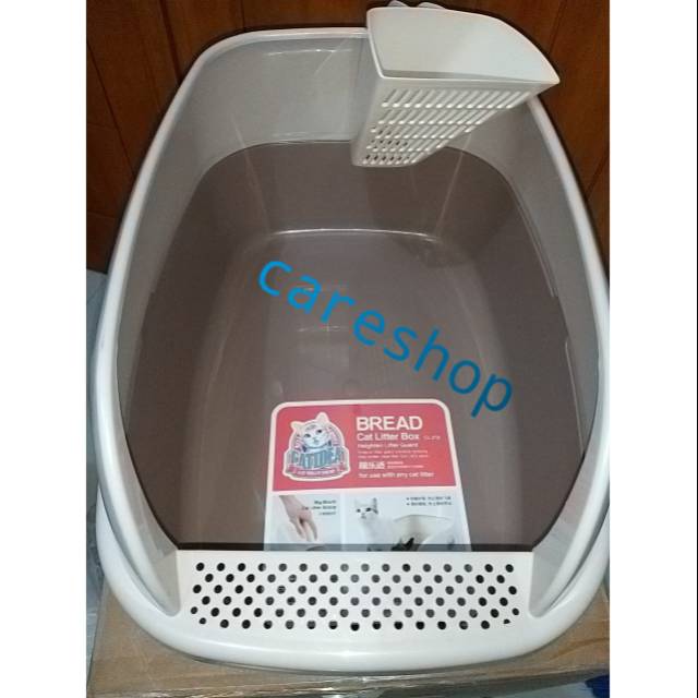 CATIDEA TOILET KUCING CAT LITTER BOX BREAD ROCK-COKELAT