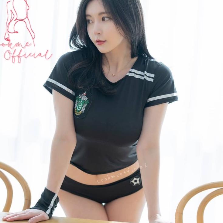 G7L ➠➶ Yua Set Wanita Sexy Lingerie Seragam Sepak Bola Cosplay Pelajar Musim Panas Korean Style Baju