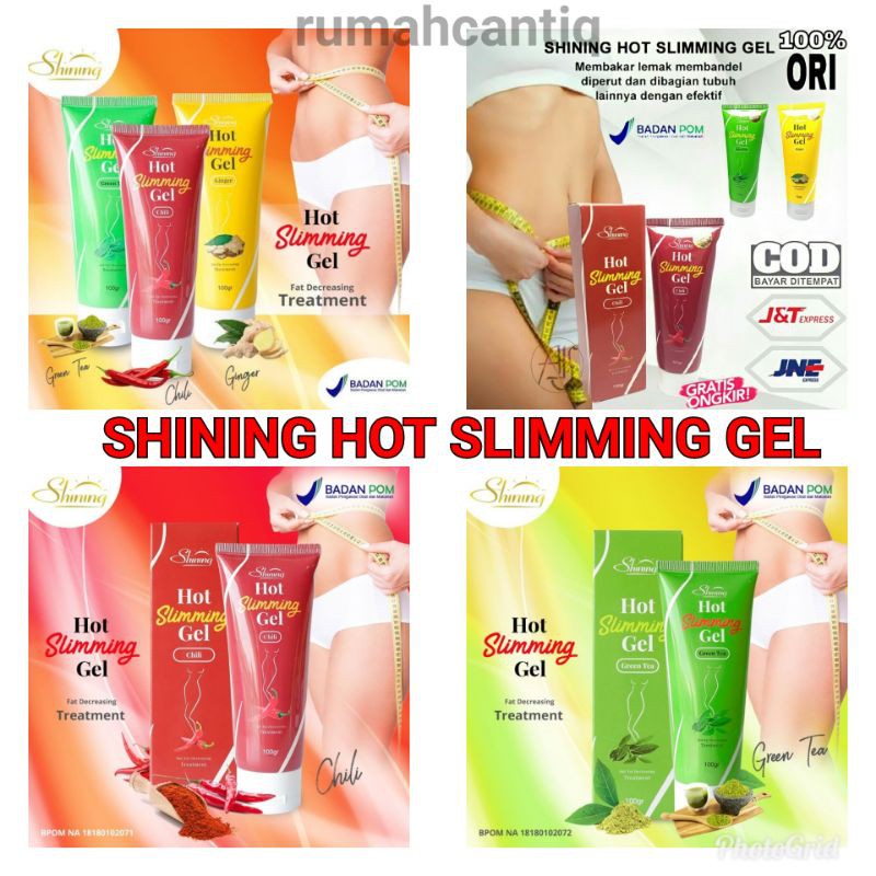 SHINING HOT SLIMMING GEL PELANGSING PENGHILANG PEMBAKAR LEMAK BPOM