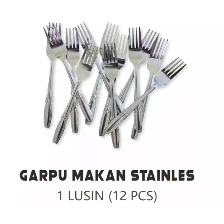 Harga 12 pcs / Sendok Makan stainless / Garpu makan stainless