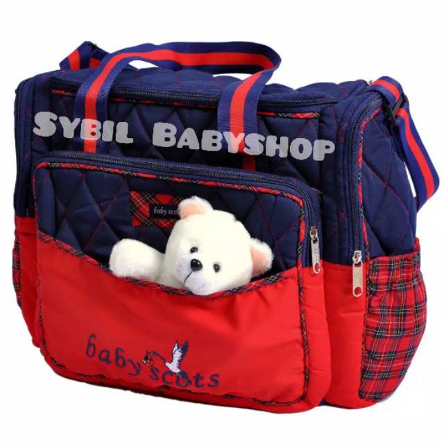 BABY SCOTS Tas Besar Popok / Diapers Bag ISEDB011 Gratis Boneka