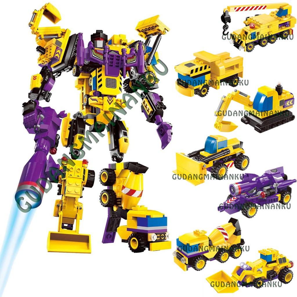 Bricks Mainan Blocks Qman 1401 Creative Master Robot Konstruksi (7 macam)