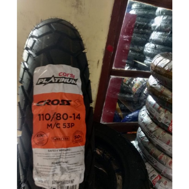 BAN  CORSA PLATINUM CROS S 110/80 . 14 . FREE PENTIL