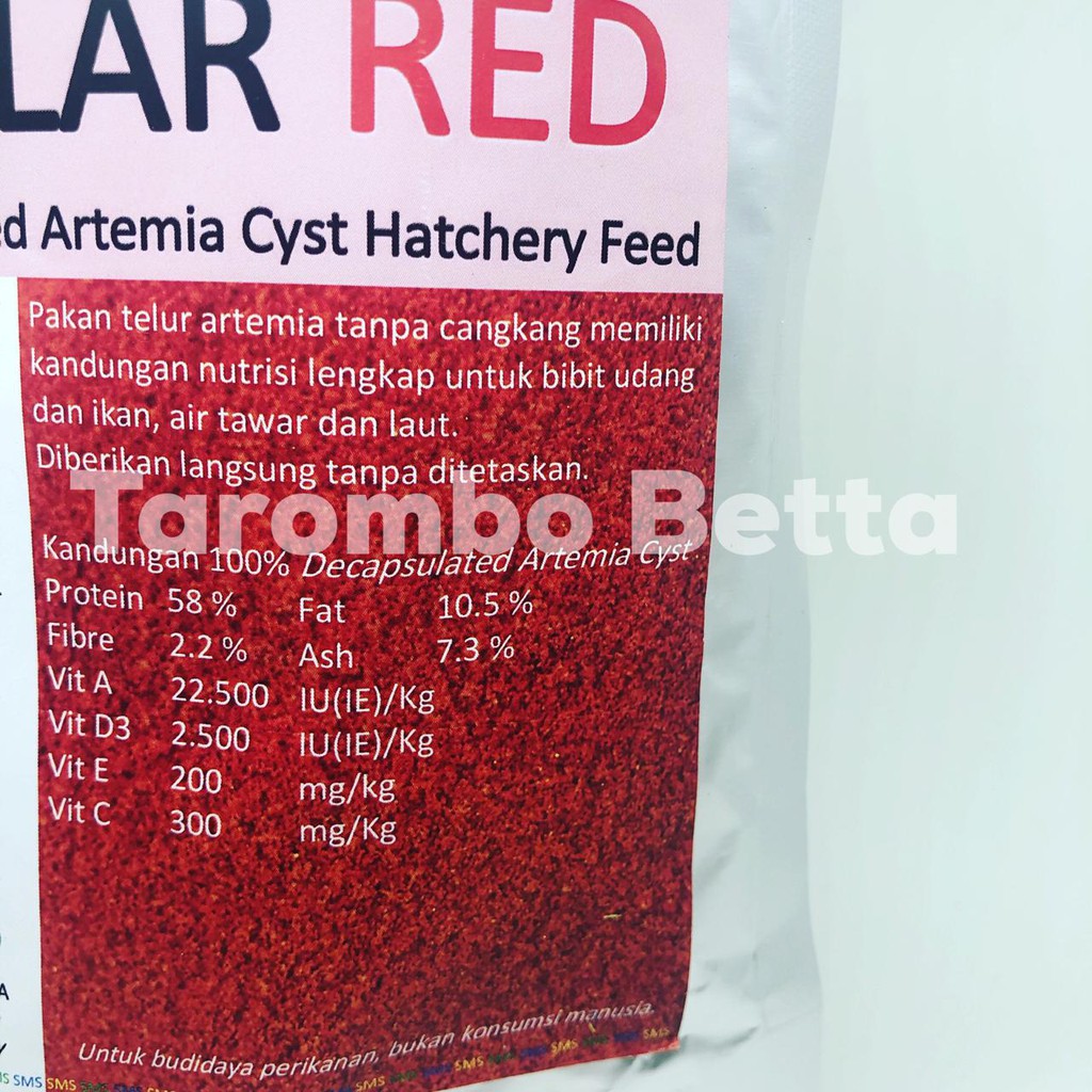 Polar Red 50 Gram Artemia Instant Shell Tanpa Cangkang PolarRed 50gr 50gram