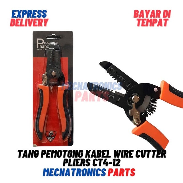 [5678] Tang Pemotong Kabel Wire Cutter Pliers CT4-12