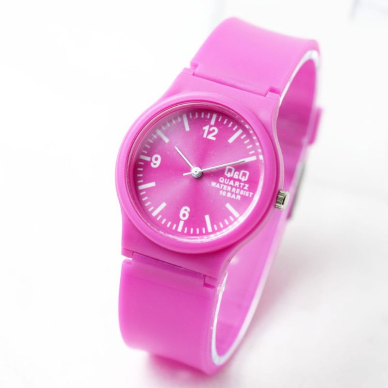 JAM TANGAN WANITA ANTI AIR JAM CEWEK WARNA-Pink