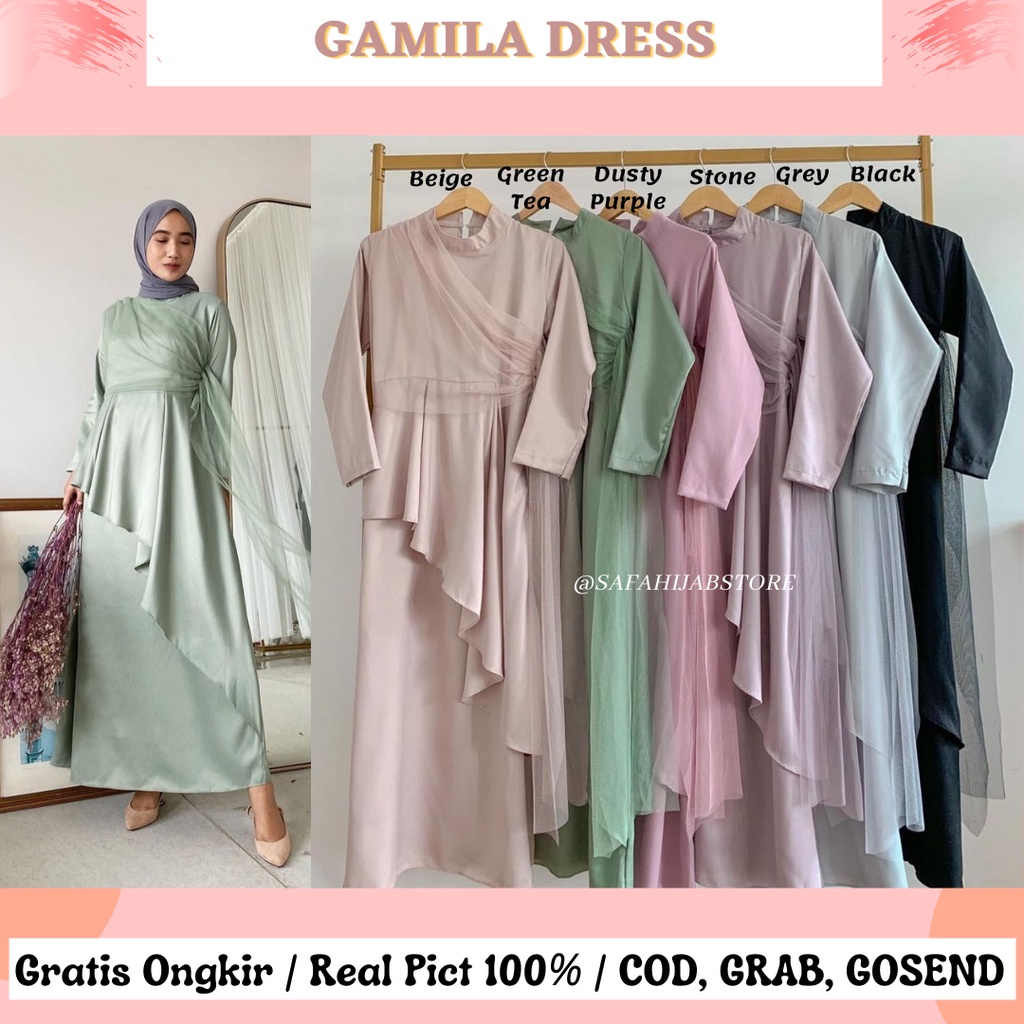 GAMILA DRESS / DRESS PAYET / SERAGAMAN / DRESS KONDANGAN / DRESS RAYA