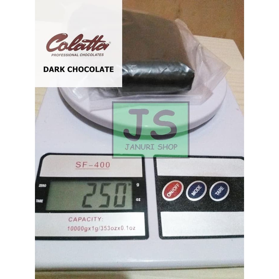 

Dark coklat 250 gr Topping Colatta Glaze (repack seal) / topping donat