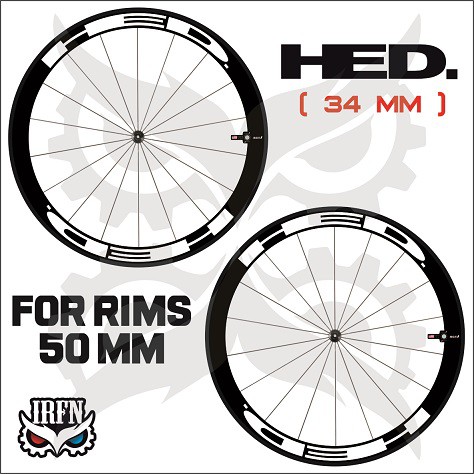 Stiker Decal Rim HED jet 5 lebar 34 Mm