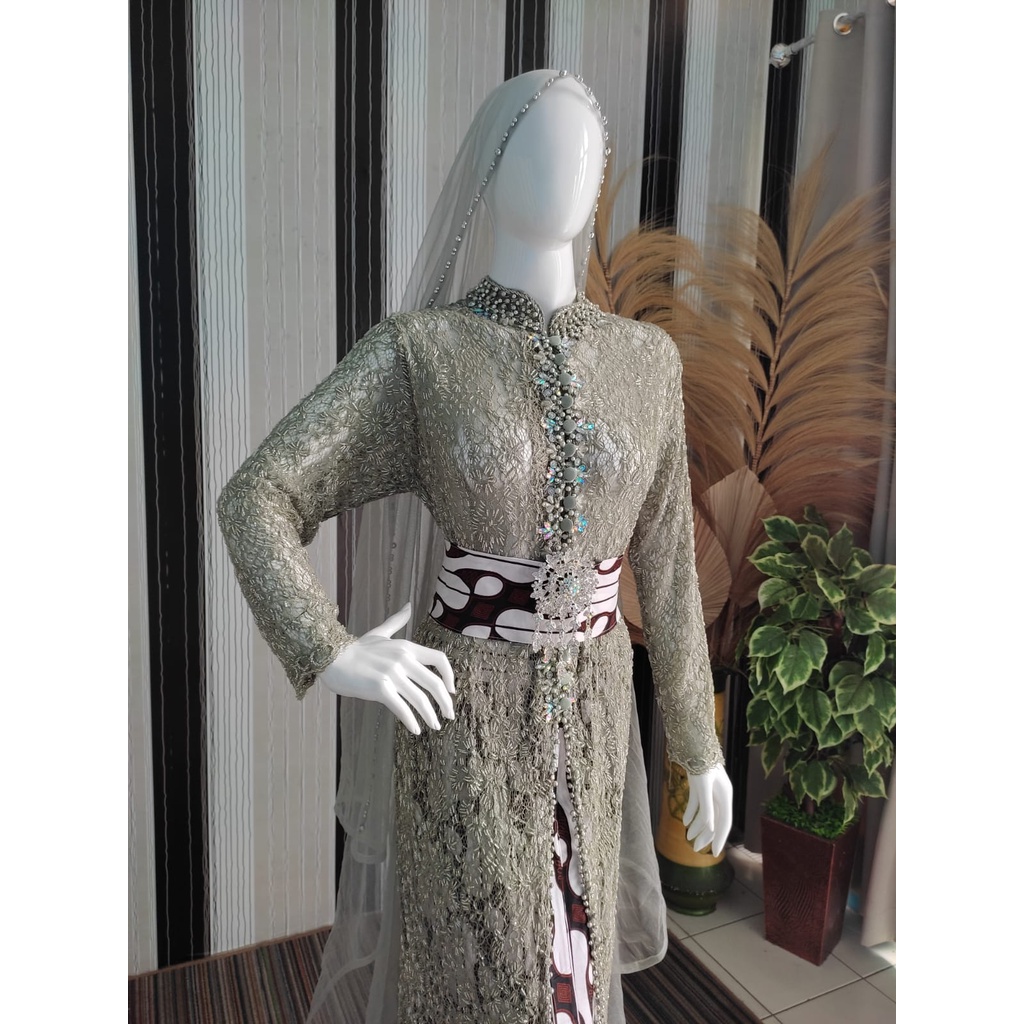 (PRE-ORDER) kebaya sage full payet