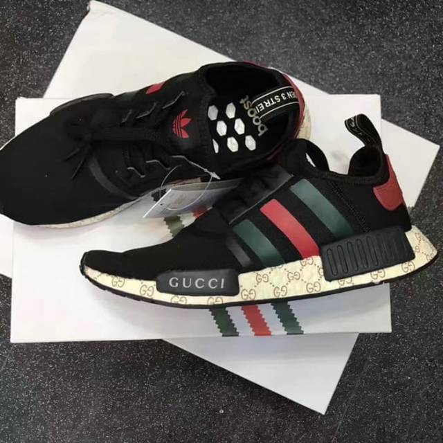 ADIDAS NMD R1 Boost x Gucci Black Grade Original Premium