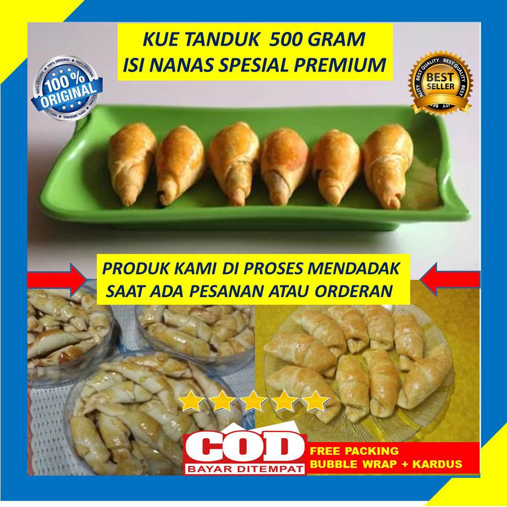 

Kue Kering Tanduk 500 Gram Isi Selai Nanas Homemade Premium Spesial