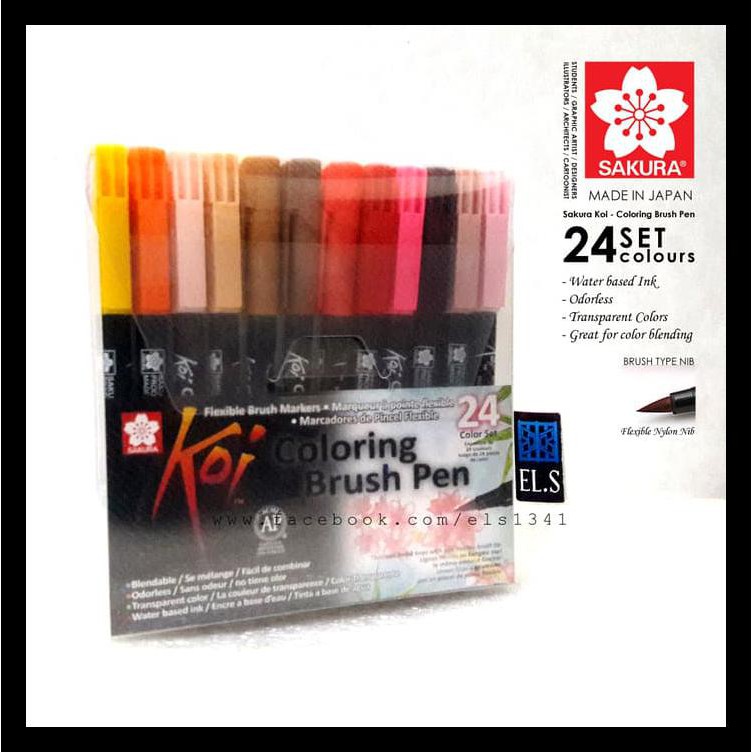

BAYAR DI TEMPAT (COD) SAKURA KOI COLORING BRUSH PEN - 24 COLOR SET KODE 1331