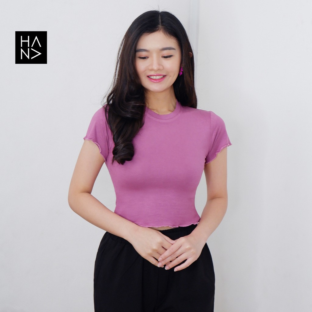 HanaFashion JKT - Aurelie Wave Crop Top T-Shirt Polos - CT074