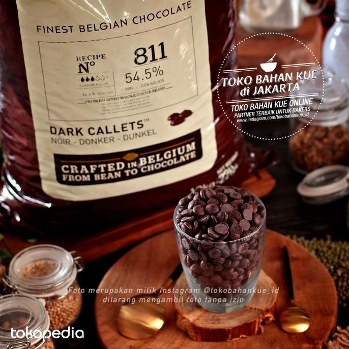 

Callebaut Dark Chocolate 54,5% Couverture 100gr Cokelat Baking 811NV TERLARIS TERPERCAYA ORIGINAL