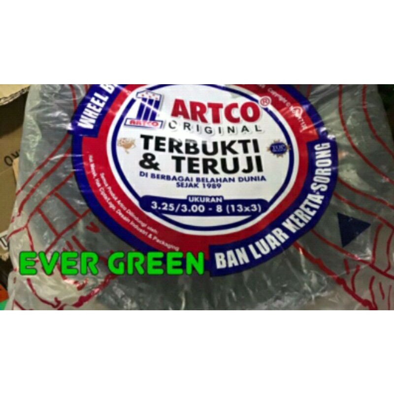 BAN LUAR  No.1 ARTCO ORIGINAL - Roda Ban Karet for Gerobak Kereta Sorong Roda Pasir ARTCO MERAH