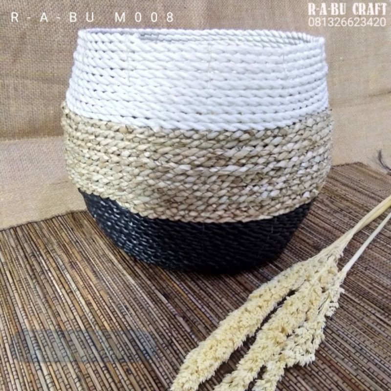 

Promo (M008) Seagrass Guci 27x27cm|Cover Pot|Laundry|Keranjang|Gift|Wadah|Tempat|Basket|Vas|Storage