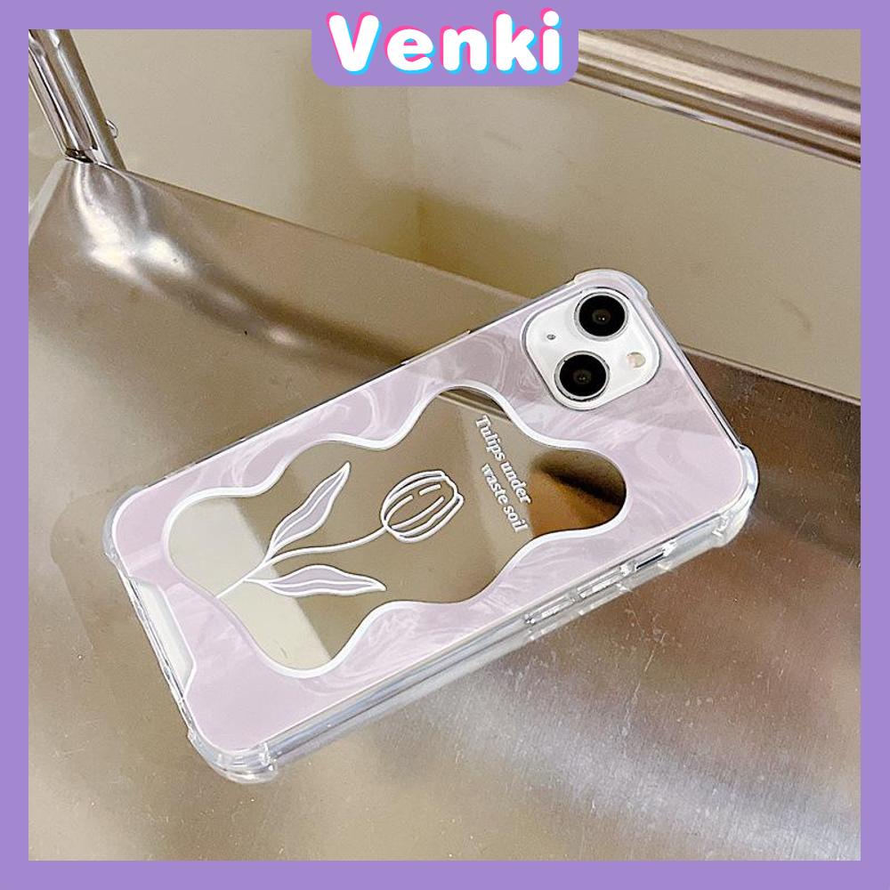 iPhone Case Acrylic Mirror Airbag Shock Resistant Big Hole Camera Protection Cute Marble Flower Compatible For iPhone 11 iPhone 13 Pro Max iPhone 12 Pro Max iPhone 7 Plus