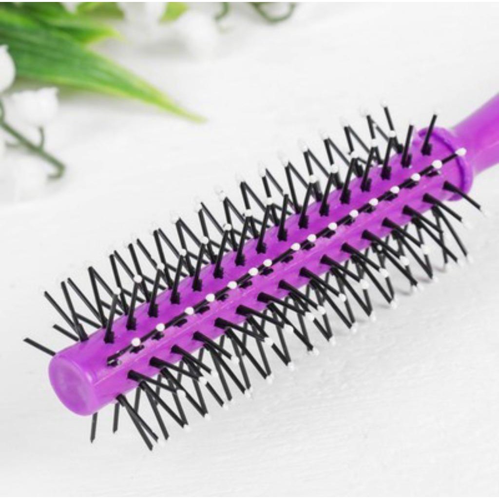 Sisir Blow Rambut Gulung Bintik Warna Import / Sisir Blow / Sisir Roll / Sisir Gulung Murah Import