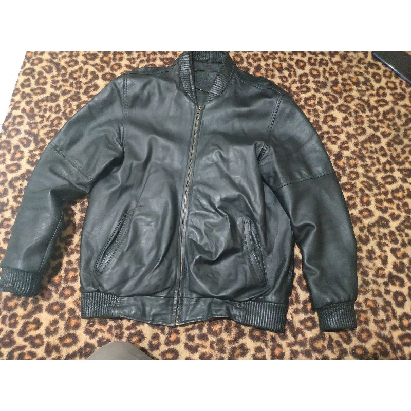 Jaket Kulit Bomber original XL / Jaket kulit Domba asli Garut Second / Preloved / MBQ Leather