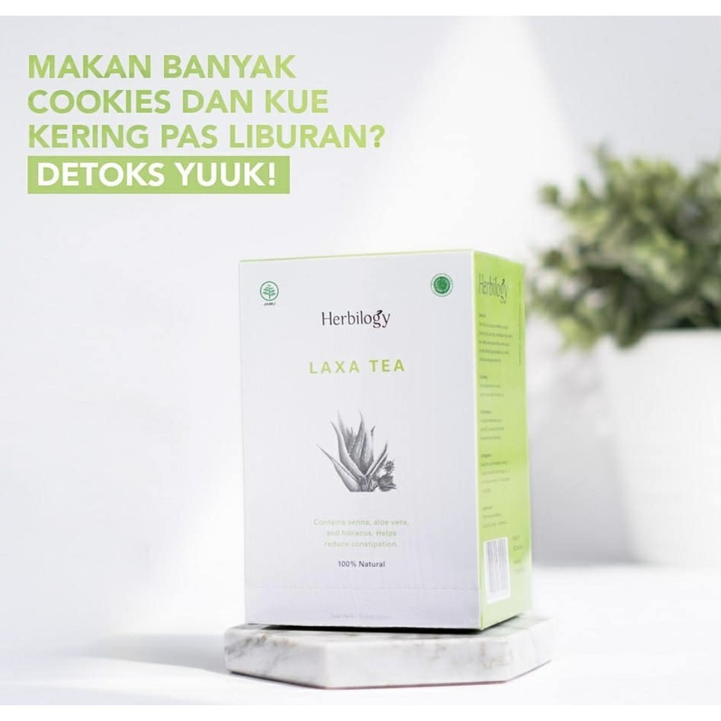 

Herbilogy Laxa Tea - Teh Detox lancar BAB isi 20 teabags Small