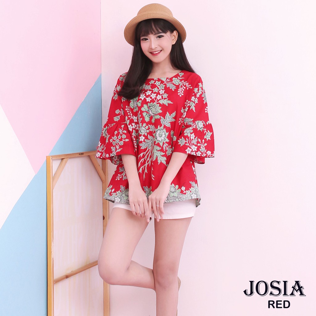 JOSIA TOP JUMBO Atasan  Batik  Blouse Batik  Modern Wanita  