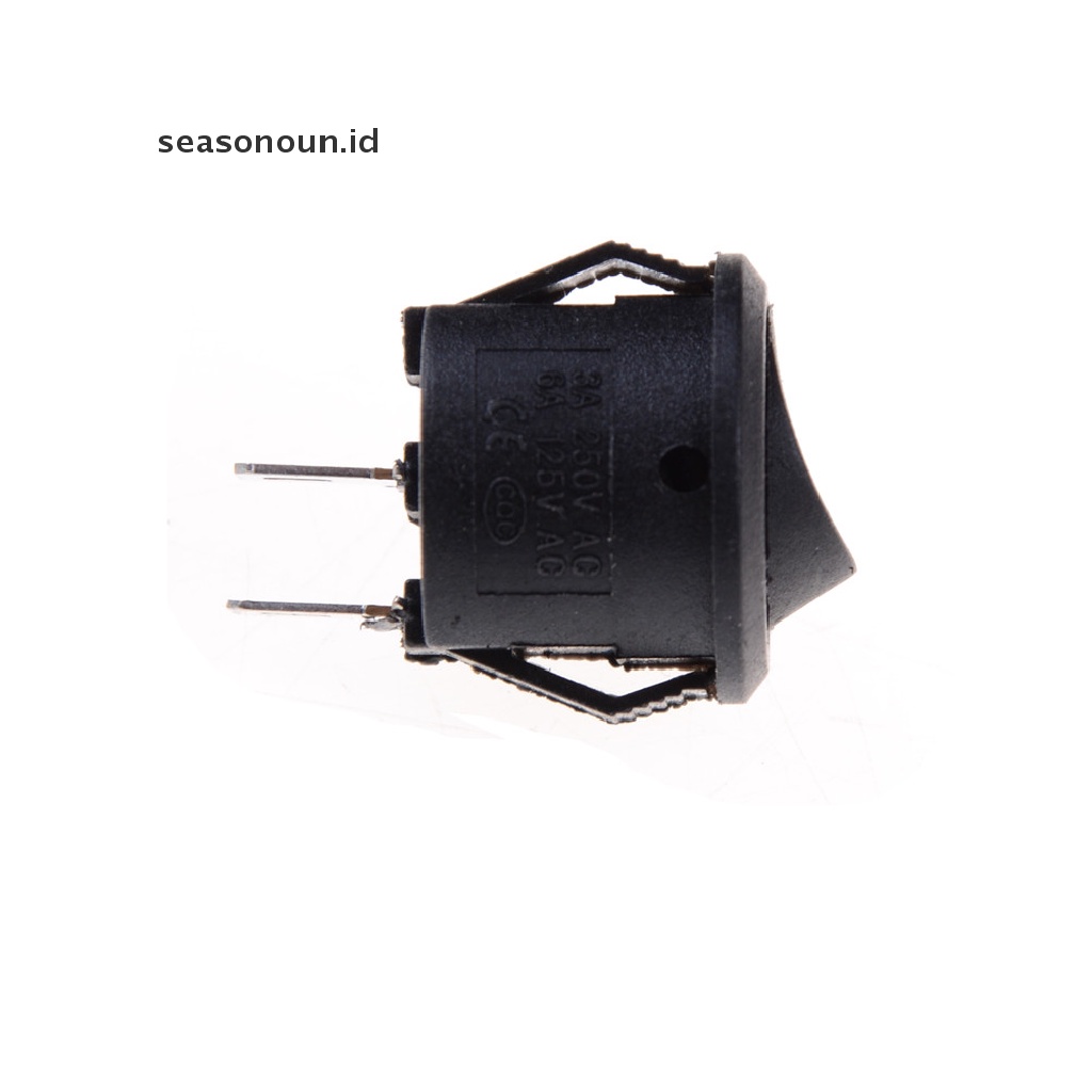 【seasonoun】 10Pcs 16mm Small Round Boat Rocker Switches 2 Pin ON-OFF Rocker Switch .